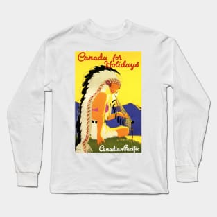 Vintage Travel - Canadian Pacific Long Sleeve T-Shirt